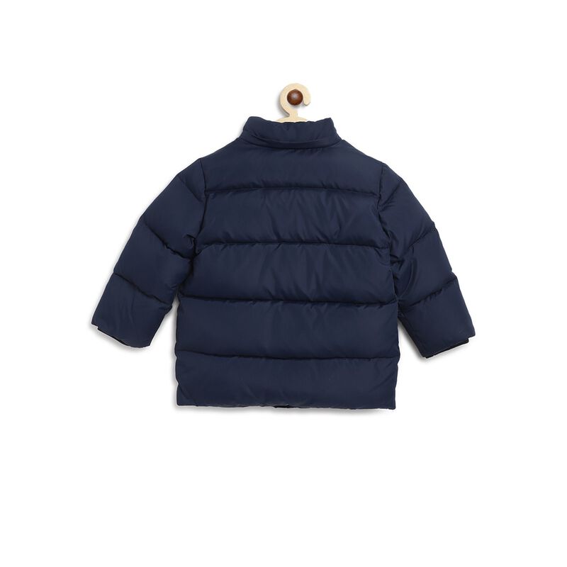 Boys Dark Blue Coat With Detachable Hood image number null